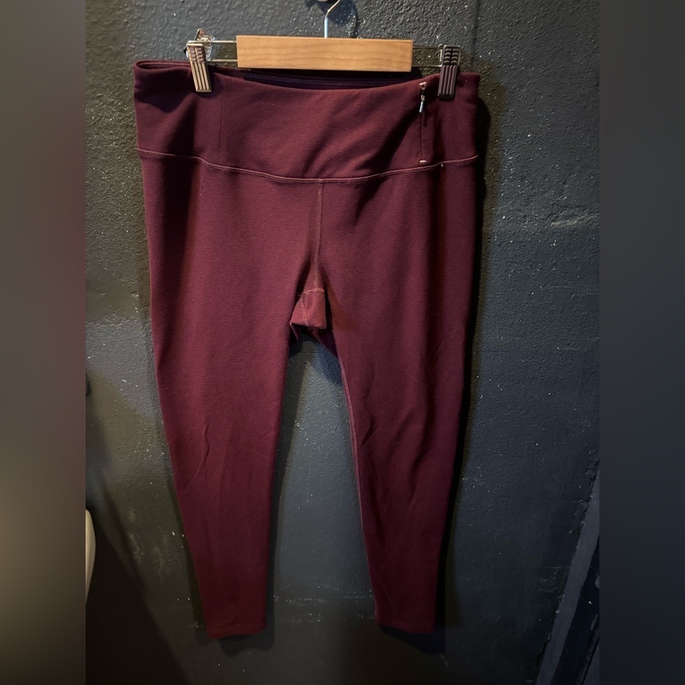 Women’s CALIA Maroon Cotton Leggings‎ Size Medium